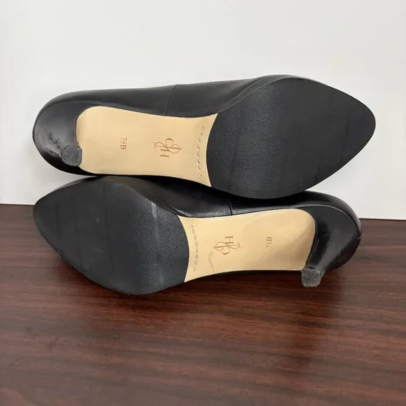 Cole Haan Women's Black Leather Heels Platform Pumps Size 7.5 - Picture 5 of 11